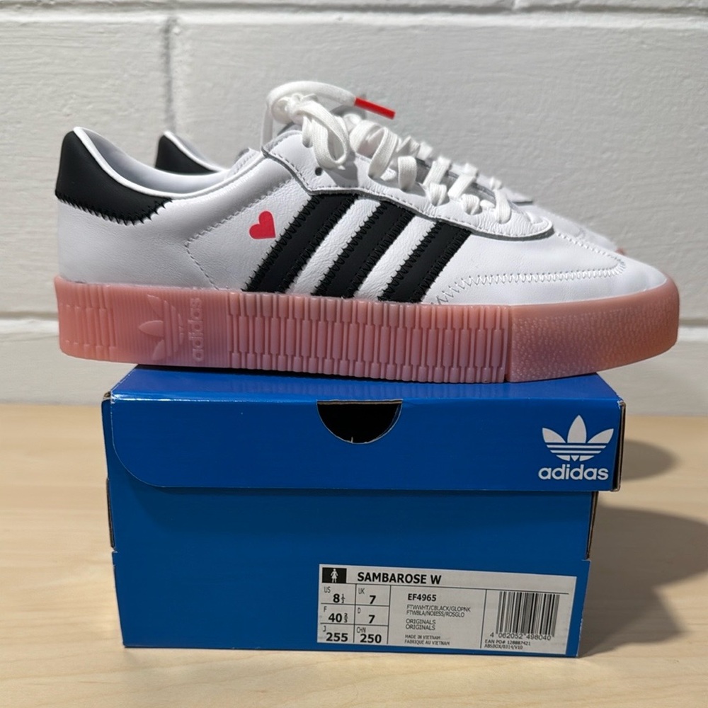 NWT Adidas Women's Sambarose Valentine Sneakers Size 8 1/2 - StockX Verified